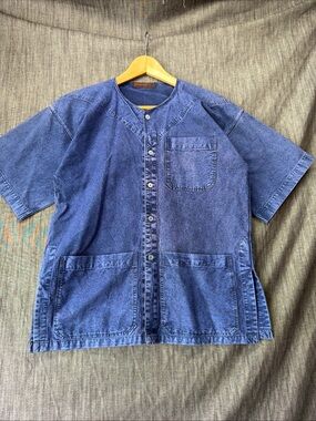 Traditional Thai Denim Jacket Handmade Indigo-dyed Cotton Size 0